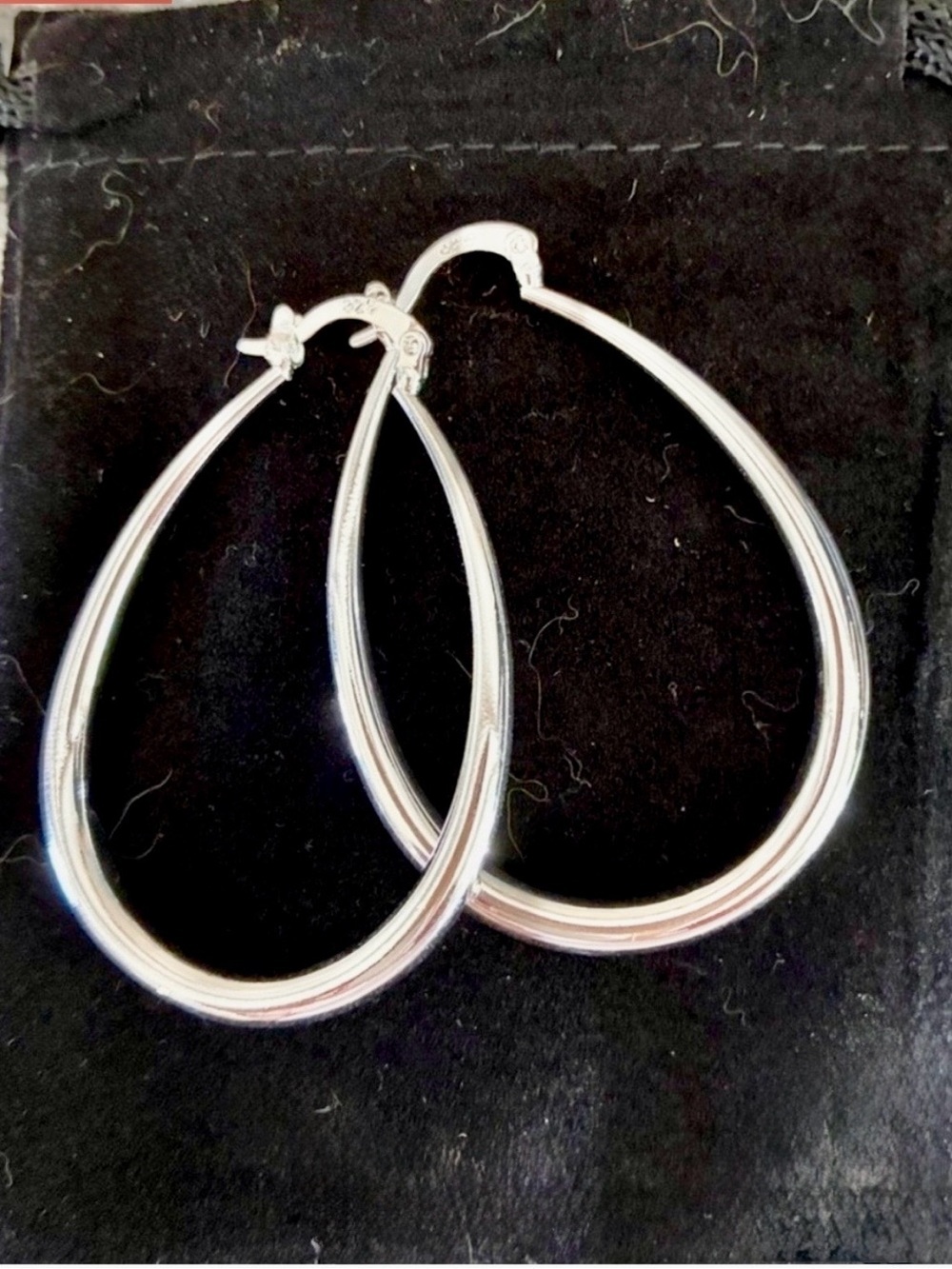 925 Sterling Silver Teardrop Hoop Earrings BACK IN STOCK